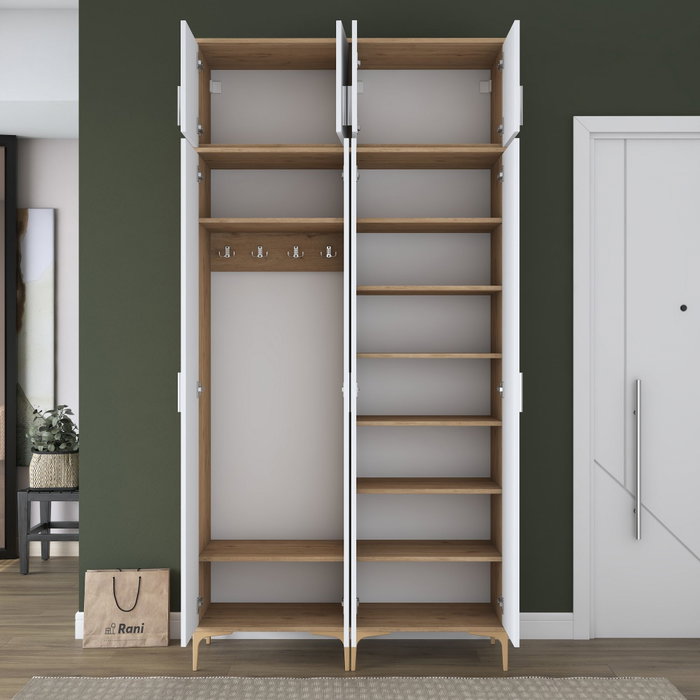 Hanah Home Soporte de Entrada EA161 - 4668 Nogal y Blanco